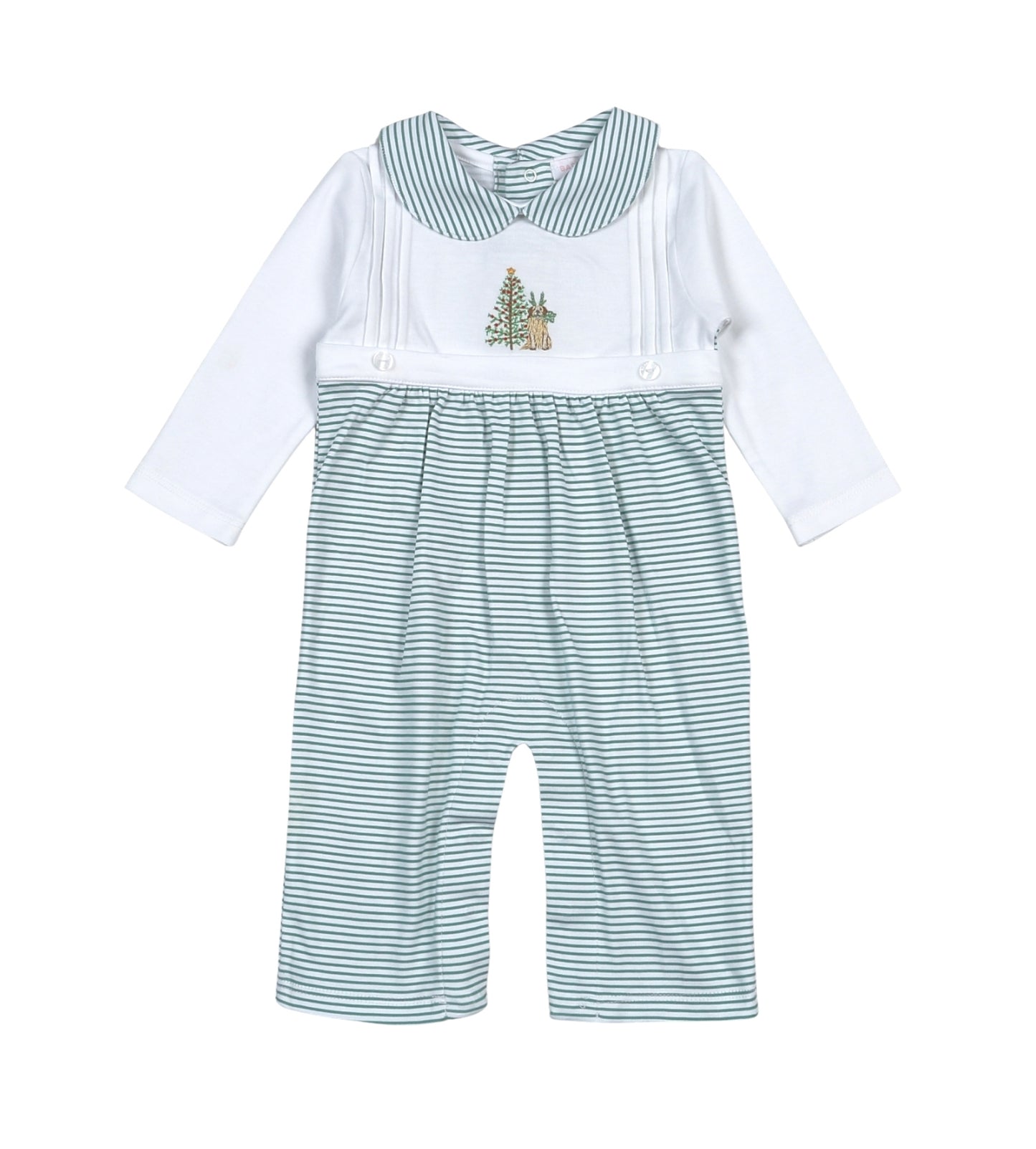 CHRISTMAS PUPS EMBROIDERD PIMA LONGALL