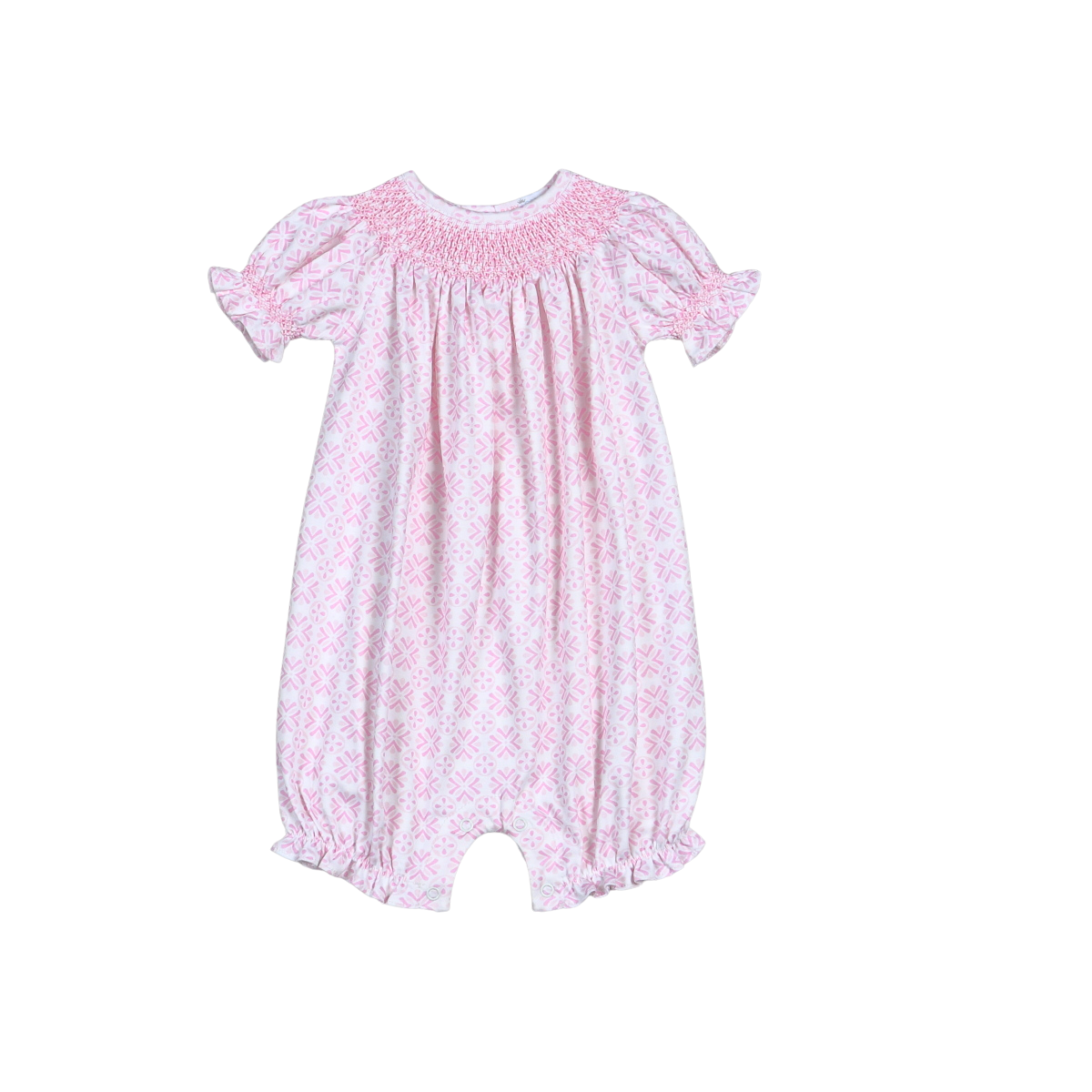 Hazel Hand Smocked Pima Bishop Romper