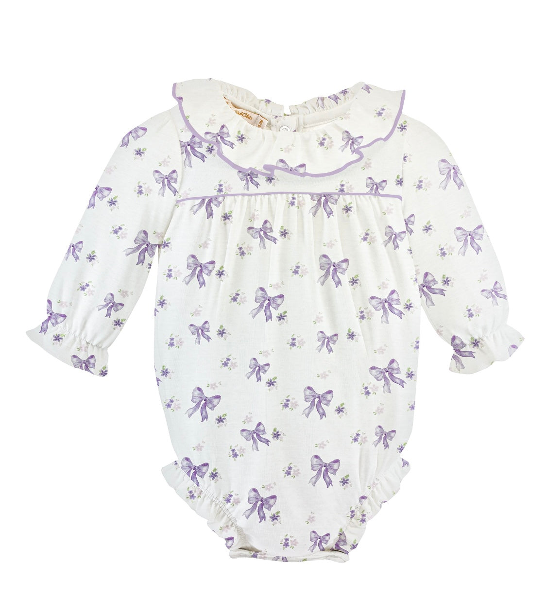 Lavender Bows Pima Printed Bubble