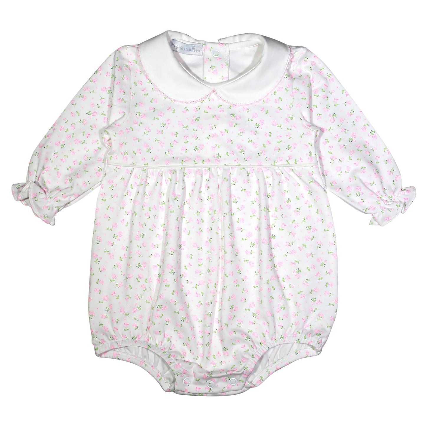 MIA PINK FLORAL LONG SLEEVES PIMA BUBBLE