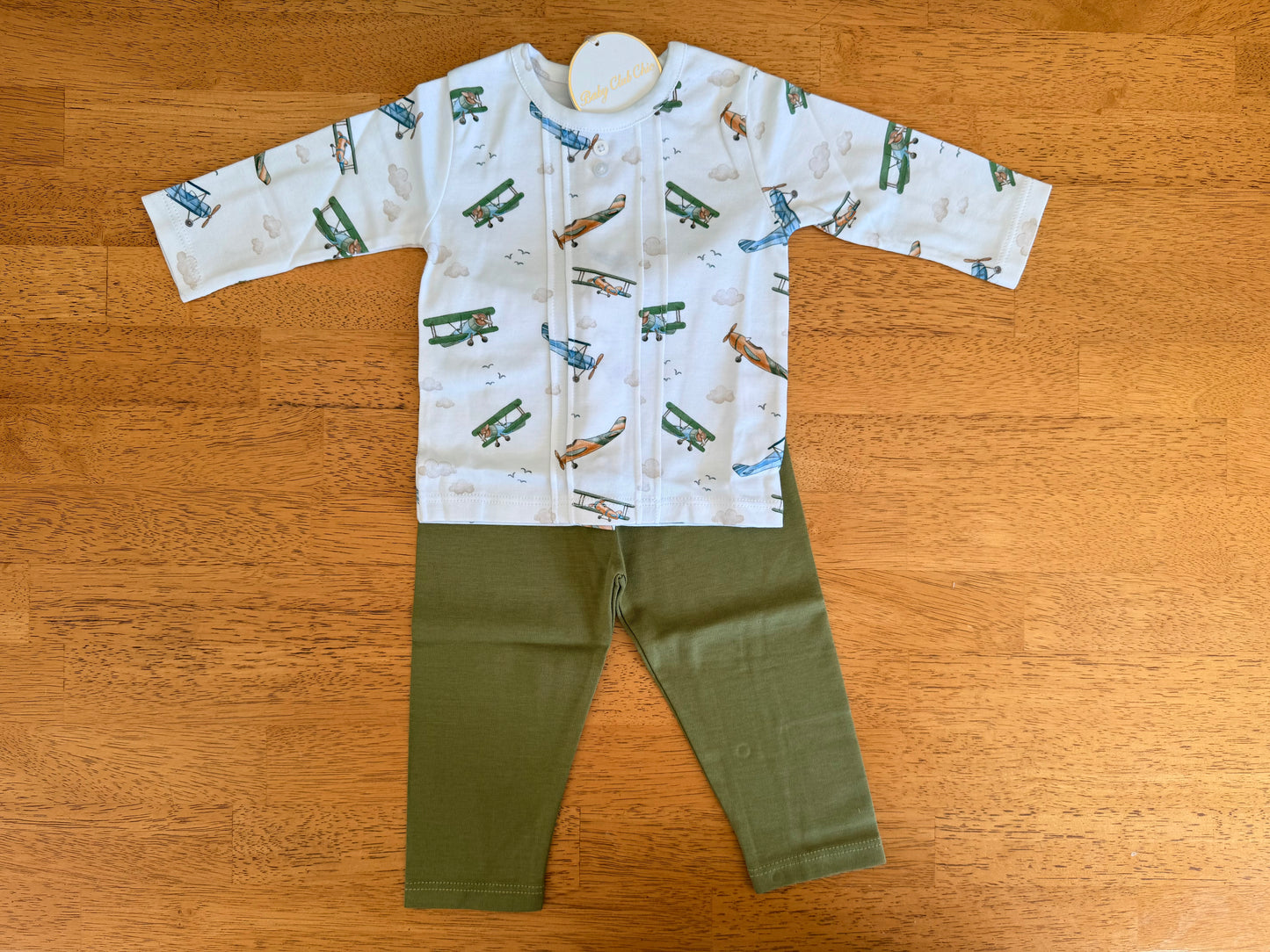 Airplanes Pima Tee and Pant Set