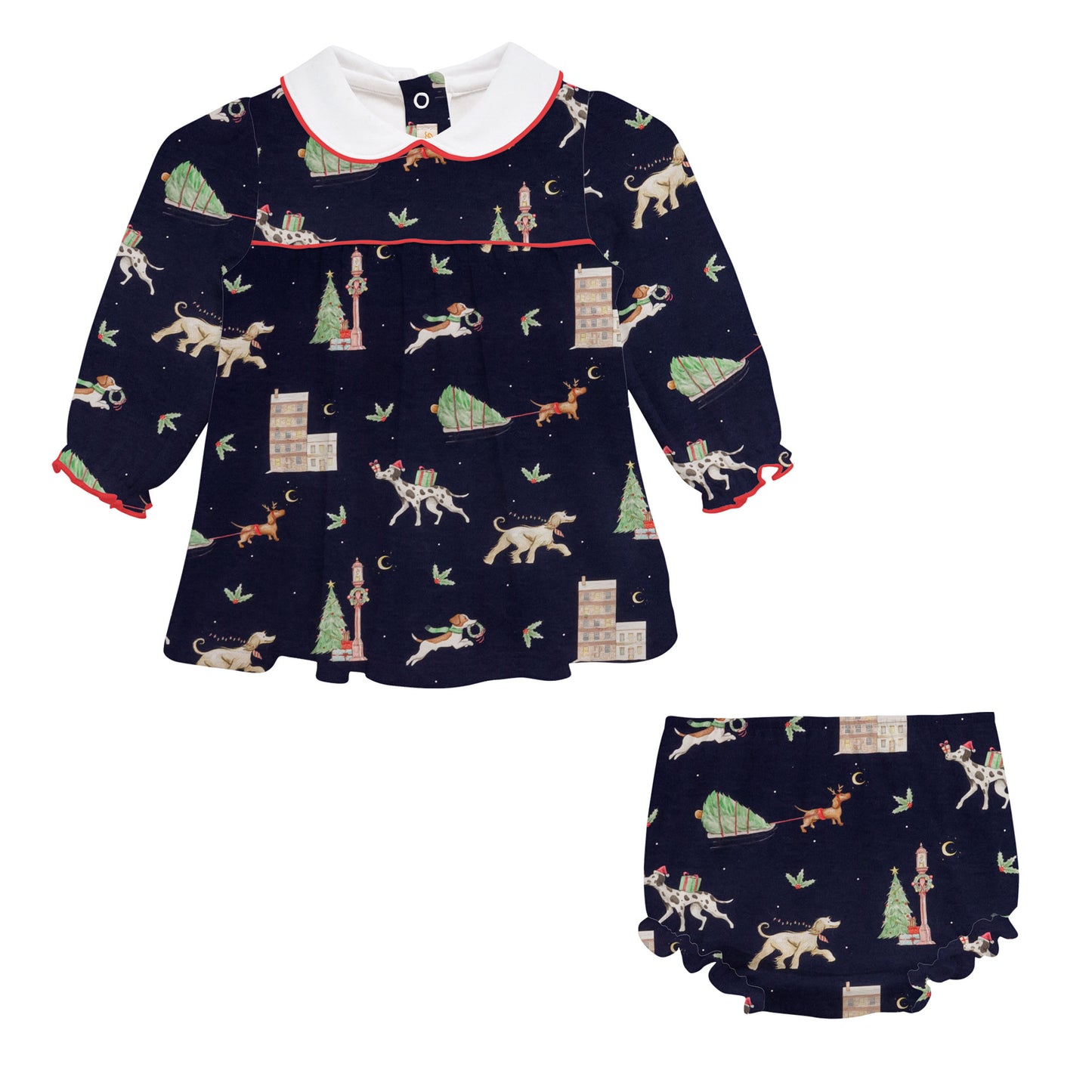 Holiday In The City Pima Dress w/ Bloomers