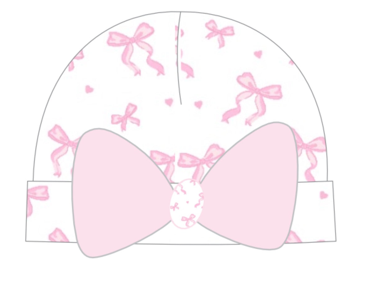 Pink Coquettes Pima Bow Hat