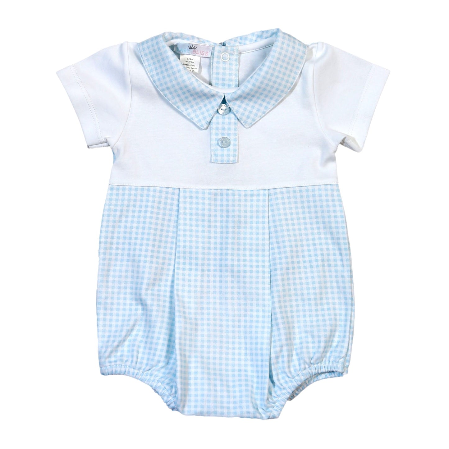 PETER BLUE GINGHAM PIMA BUBBLE