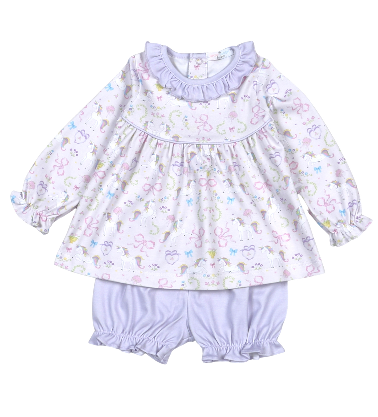 Unicorns Pima Bloomers Set