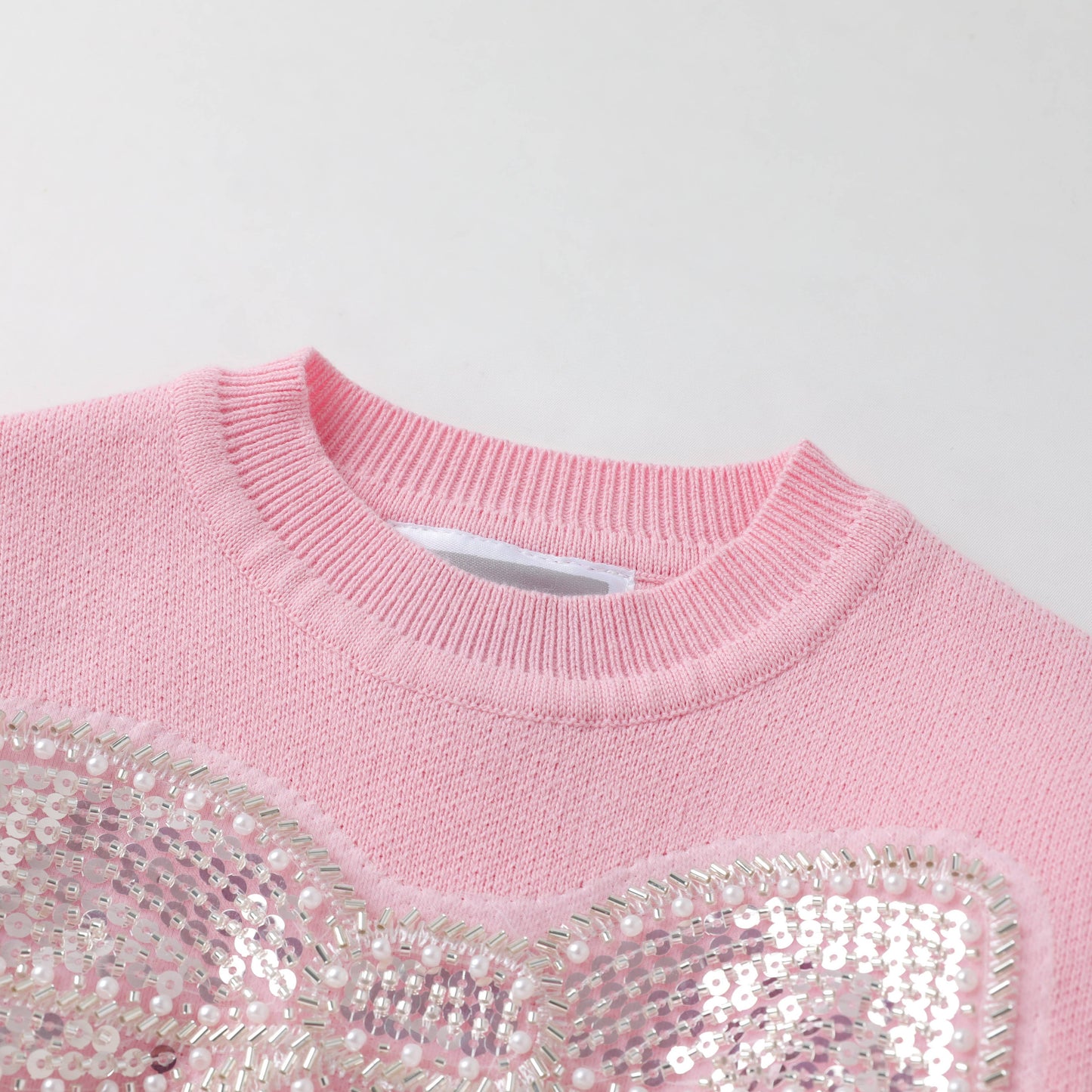 Pink Sparkle Bow Sweater