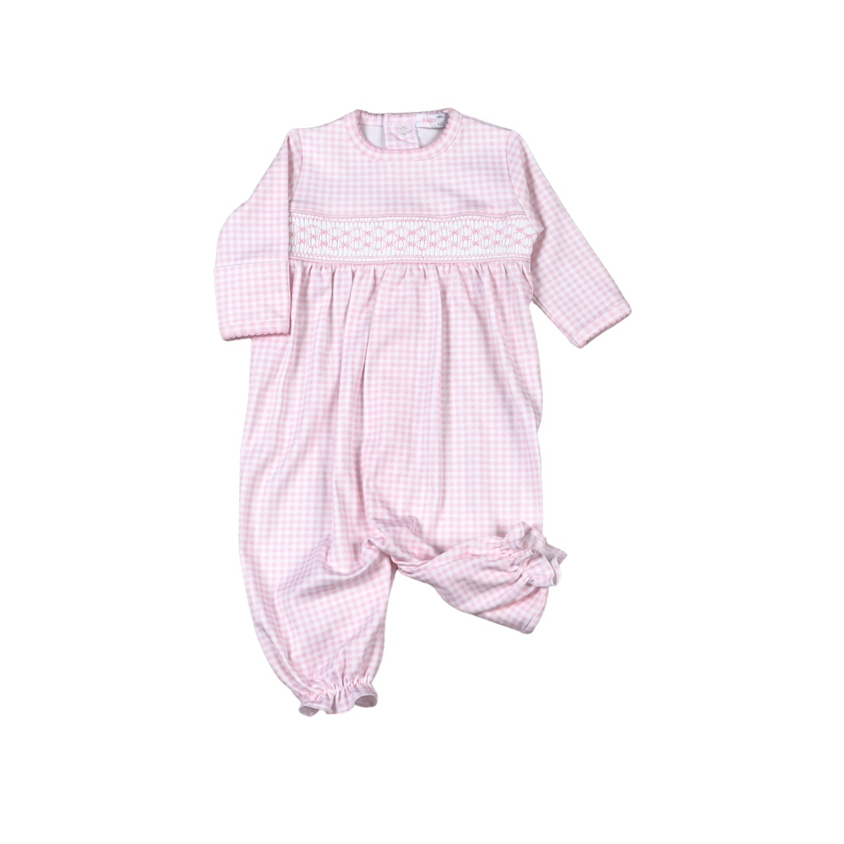 Pink gingham classic Pima Hand Smocked Converterl