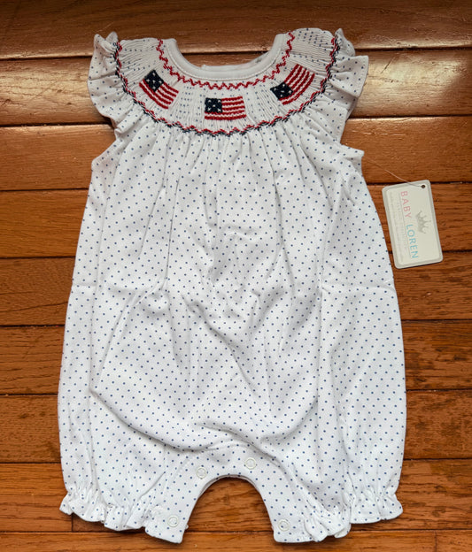AMERICANA HAND SMOCKED PIMA BUBBLE