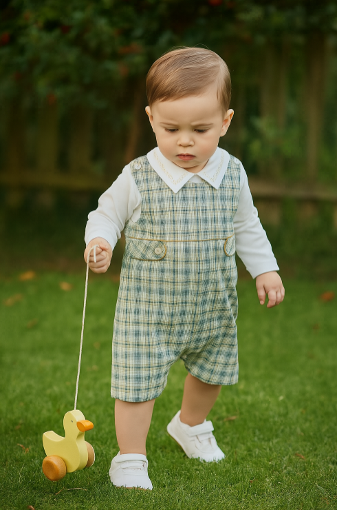 Fall Plaid Pima Long Sleeve Jon Jon Set