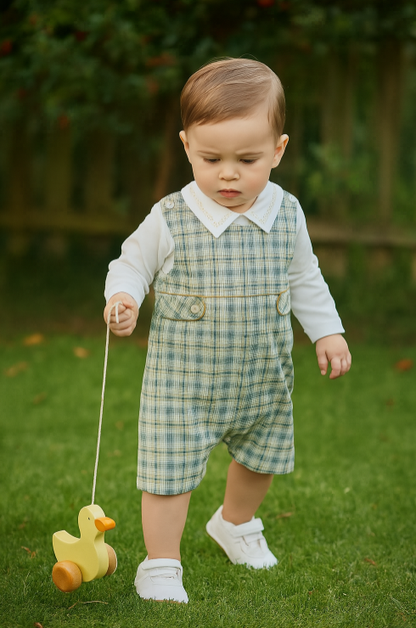 Fall Plaid Pima Long Sleeve Jon Jon Set