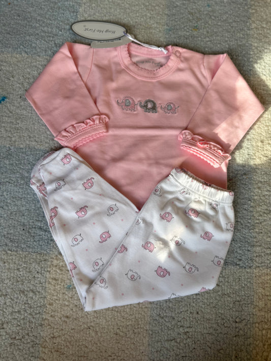 PINK ELEPHANTS PIMA LAYETTE SET