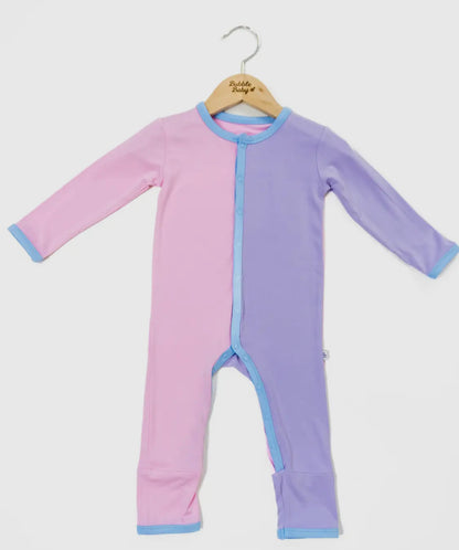 Petal/ Lilac / Petal Colorblock Snap Romper