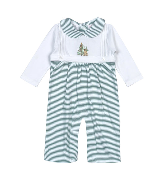 CHRISTMAS PUPS EMBROIDERD PIMA LONGALL