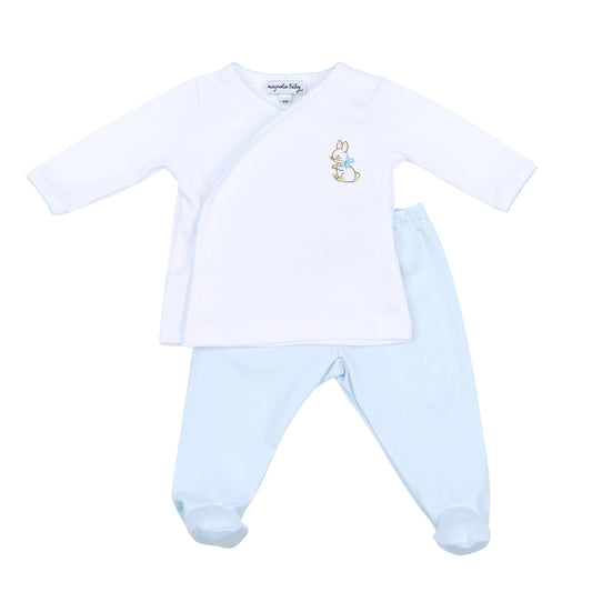 Vintage Bunny Blue Footed Pant Set Blue