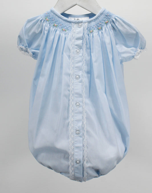 Blue Geometric Flowers Sophia Bubble