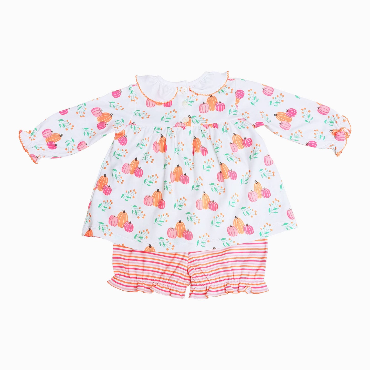 Pumpkin Fall baby diaper set Pima Cotton