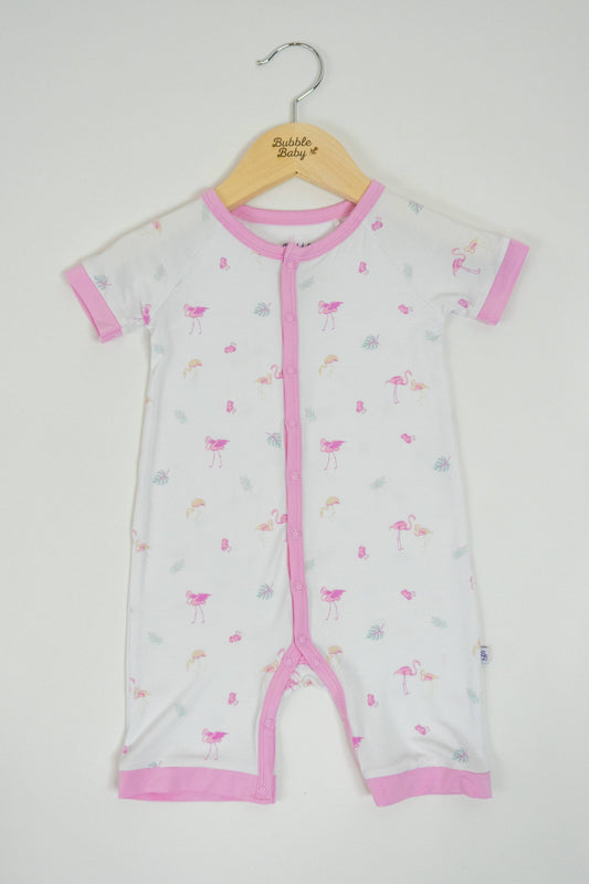 Flamingo | Short Snap Romper