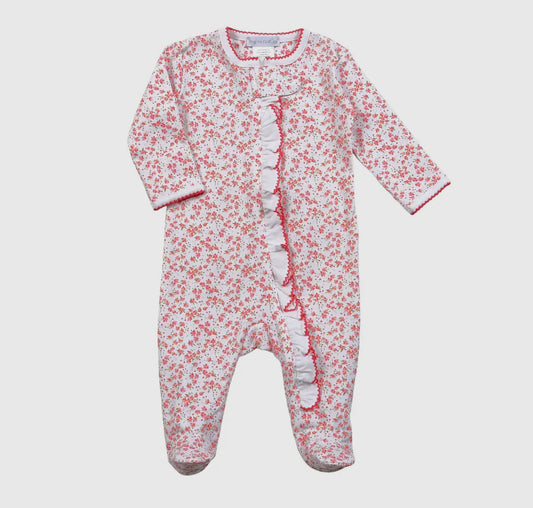 Carol Floral Pima Zip Footie