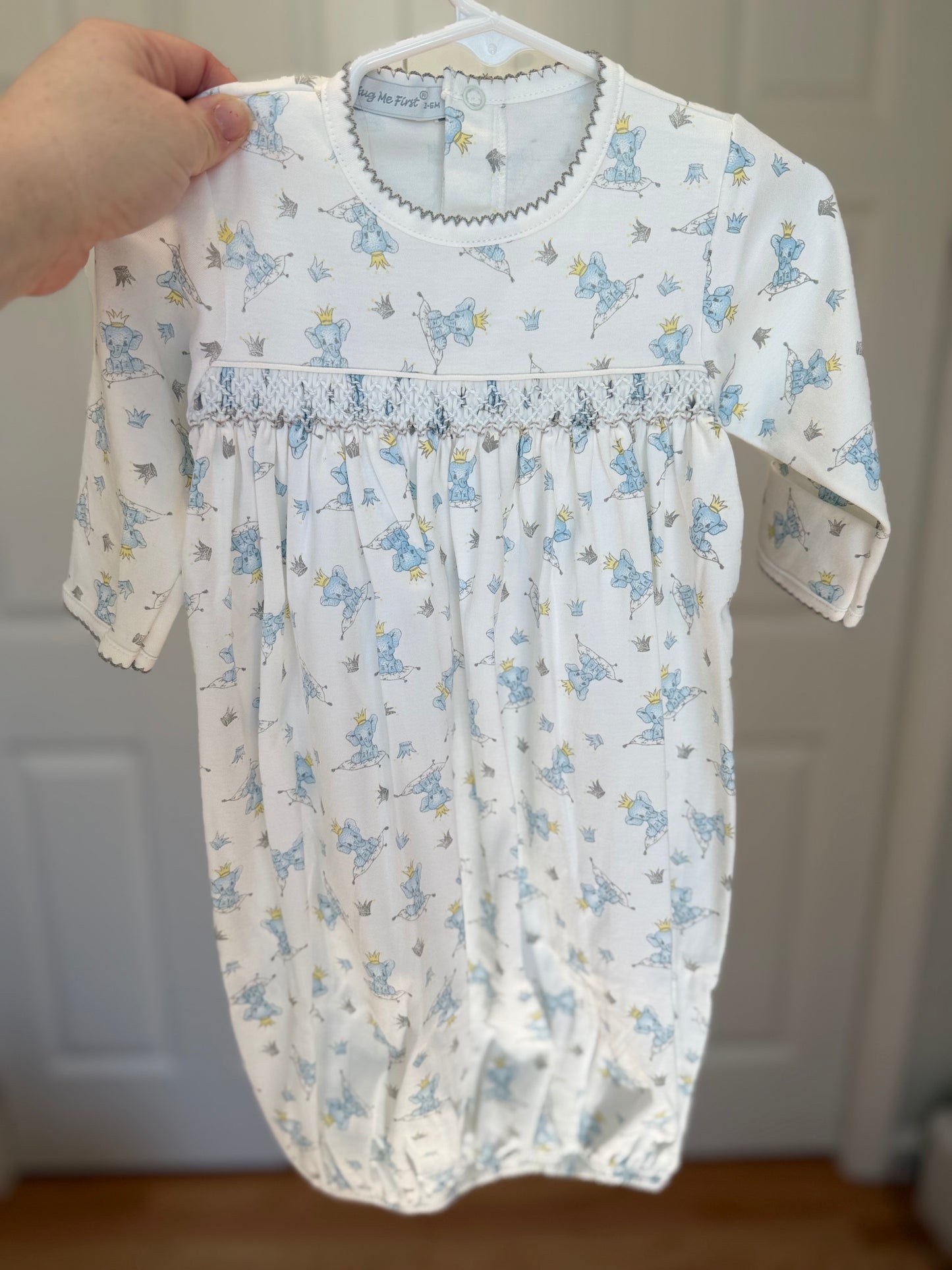 ELEPHANTS HAND SMOCKED PIMA GOWN