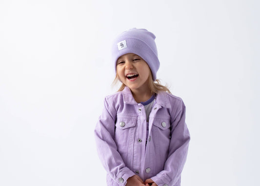 Lilac Bamboo Lined Denim Jacket