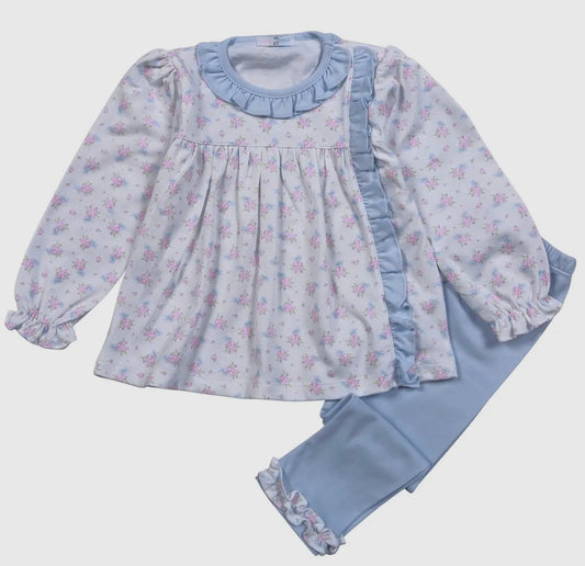 Roses and Bows Pima Pant Set