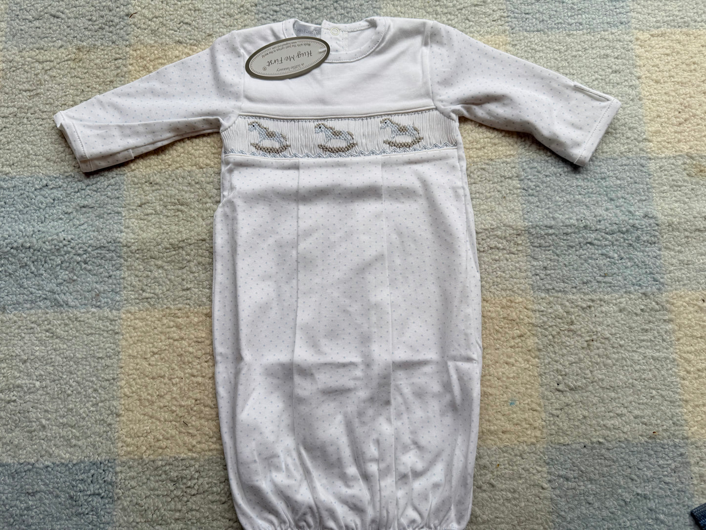 ROCKING HORSE HAND SMOCKED PIMA GOWN