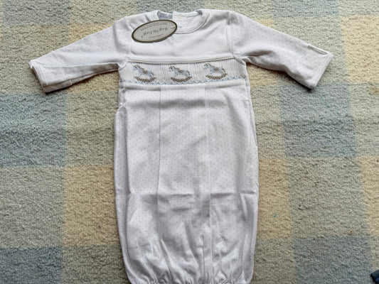 ROCKING HORSE HAND SMOCKED PIMA GOWN
