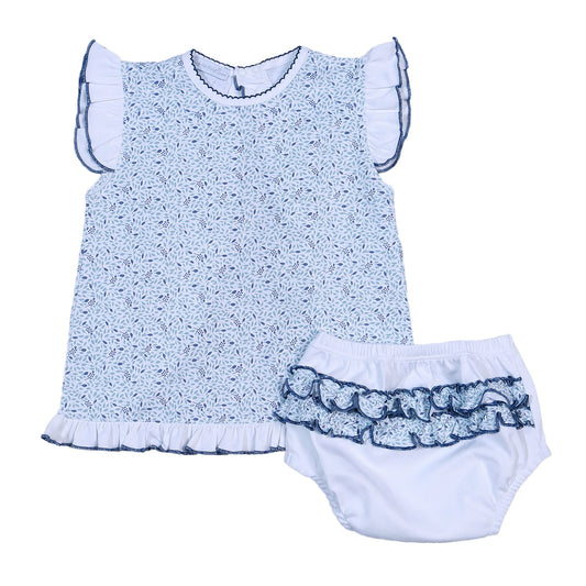 Azul Ruffles Pima Bloomer Set