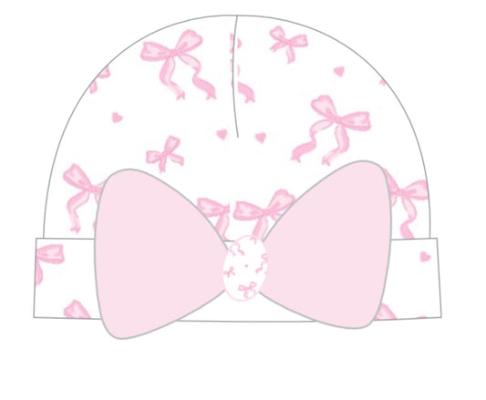 Pink Coquettes Pima Bow Hat