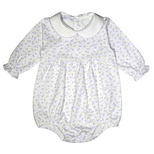 Lea Purple Long Sleeve Pima Bubble