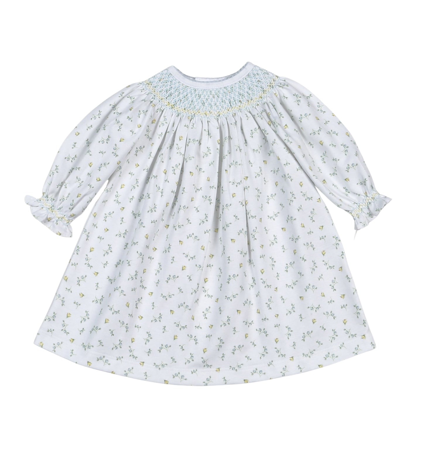 Bella Floral Bishop Hand Smocked Dress
