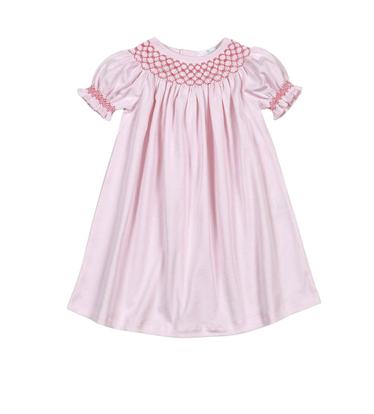ROSY HOLIDAY HAND SMOCKED PIMA DRESS