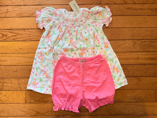 Bows Bishop Smocked Knicker Set