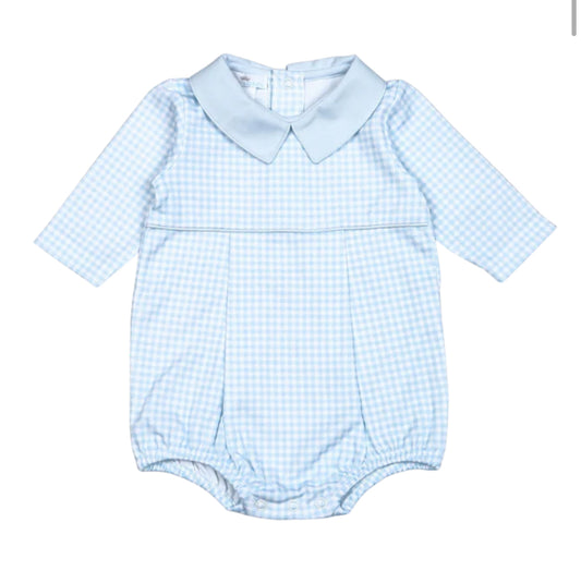 CONNOR BLUE GINGHAM PIMA BUBBLE