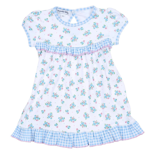Anna's Classics Print Ruffle Short Sleeve Toddler Dress