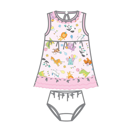 Cake, Presents, Party! Toddler Dress in Pink