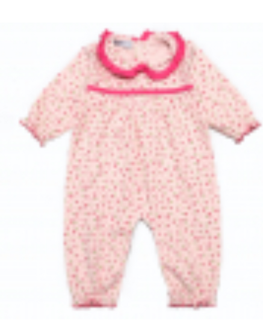 PINK FLORAL PIMA LONG PLAYSUIT