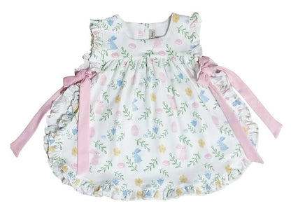 Marco and Lizzy - Girl's Bloomer set Easter floral with Bunnies