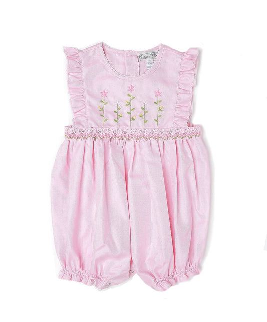 Pink Embroidered Angel Sleeve Bubble